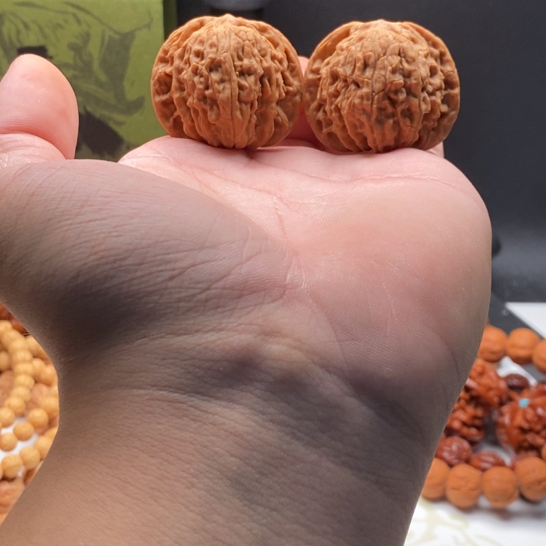 文玩核桃把件39全品超级正磨盘