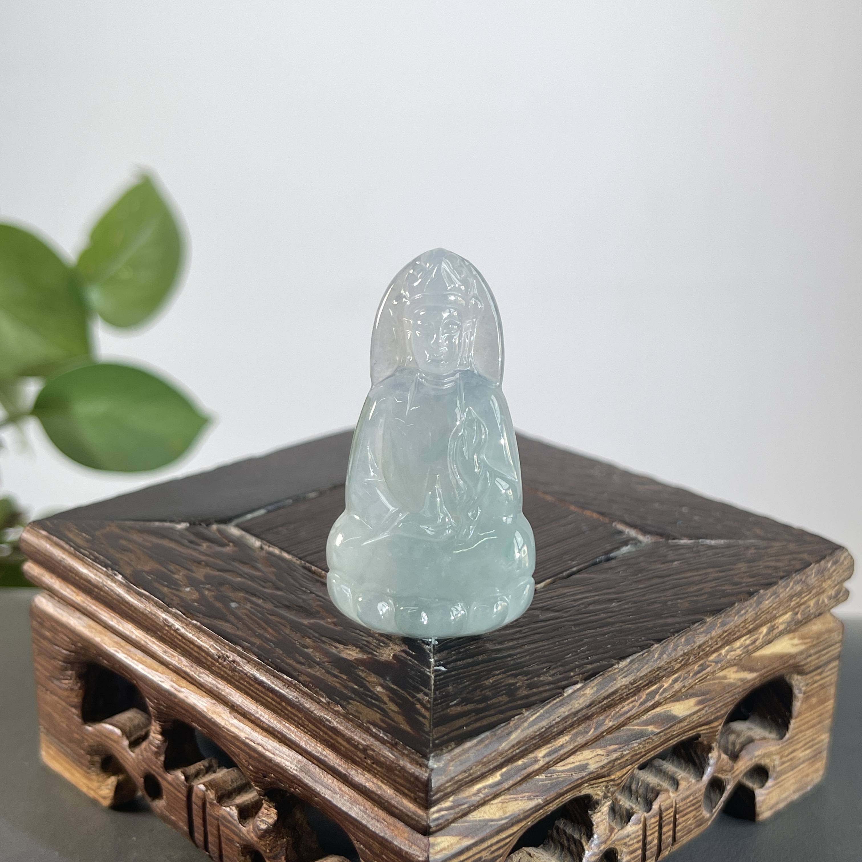 JGB03-65  天然缅甸A货翡翠  净瓶观音