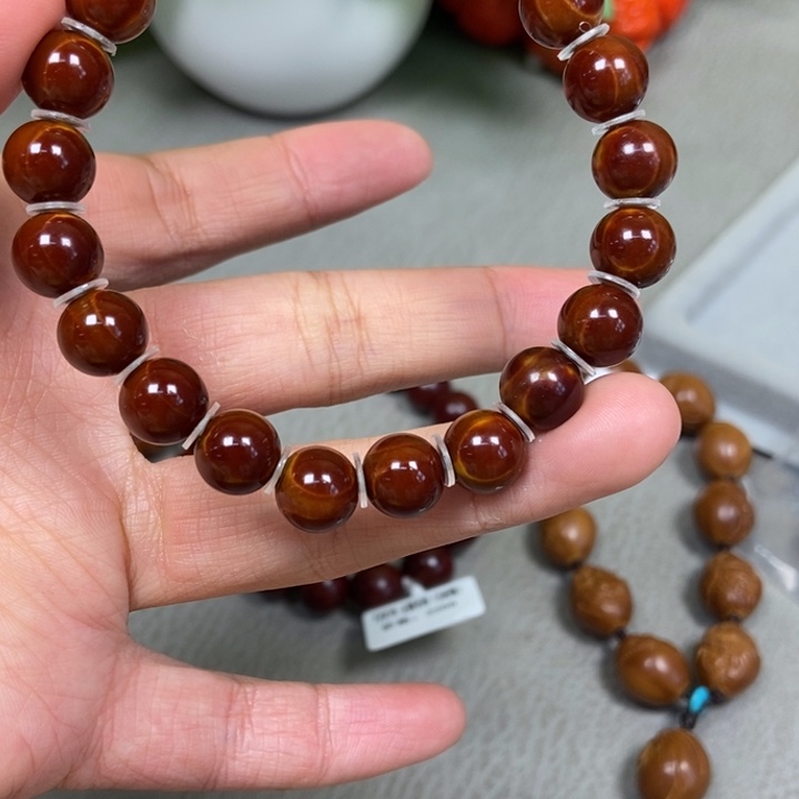 橄榄核手串/手链0.95正圆光珠