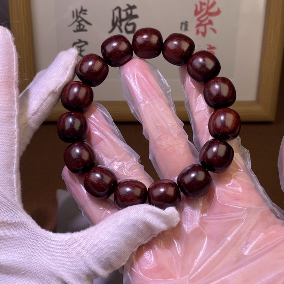 檀香紫檀（小叶紫檀）原生态1.5老型单圈无胶无油无蜡带金星