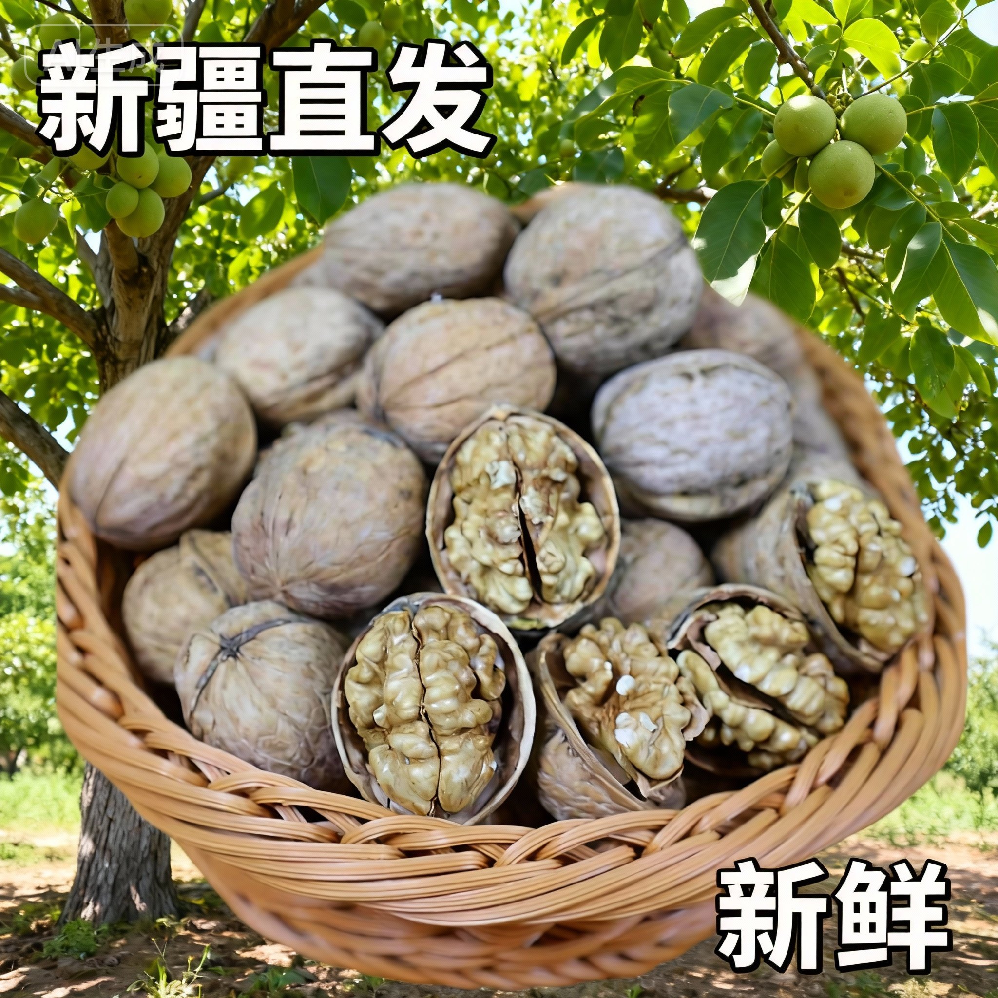 新疆喀什纸皮核桃薄皮185原味手剥坚果