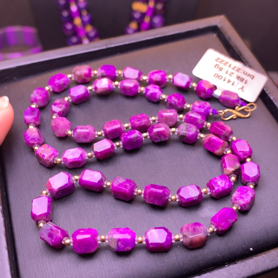 苏纪石（舒俱来）18K金镶嵌项链