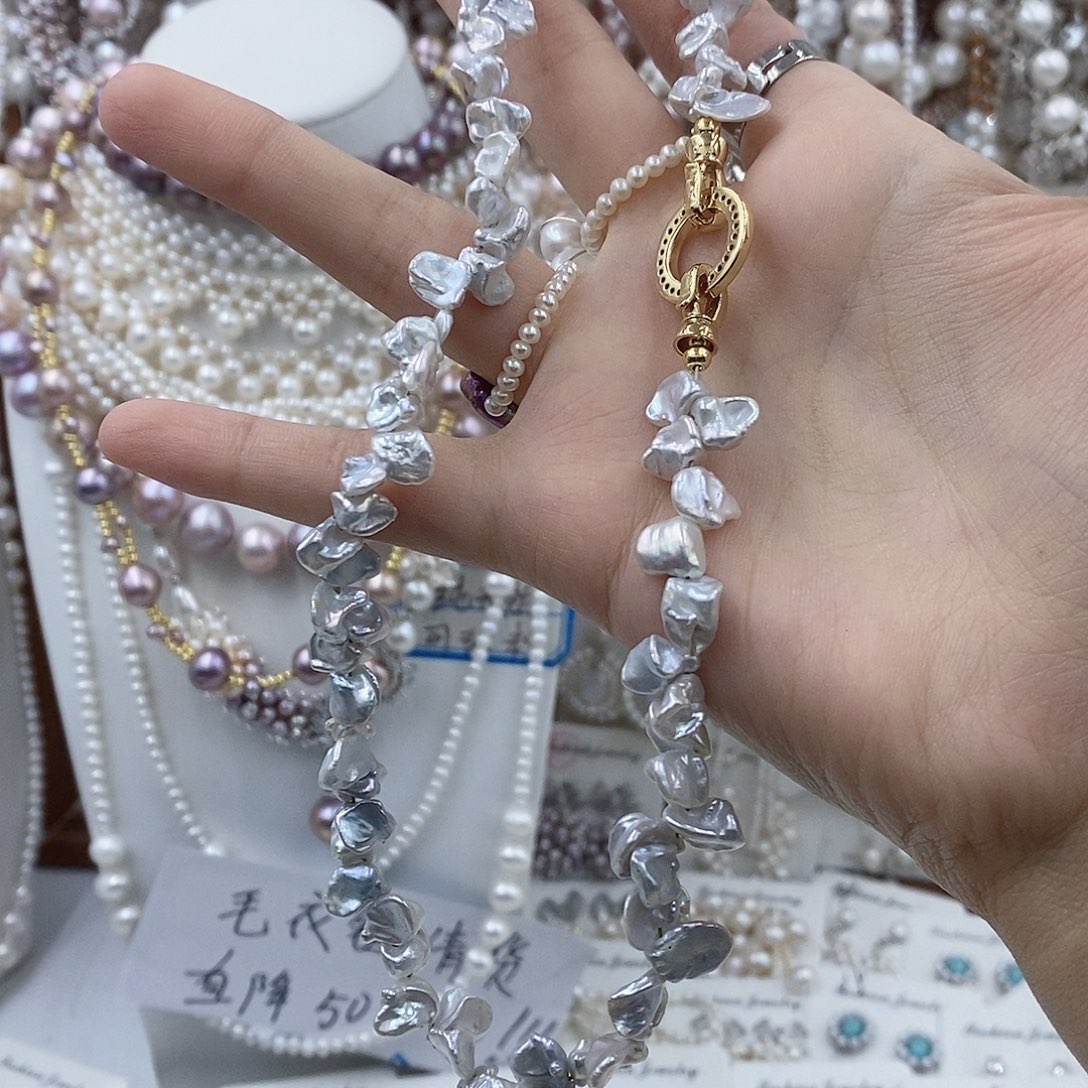 热***林银S925镶嵌耳饰淡水珍珠