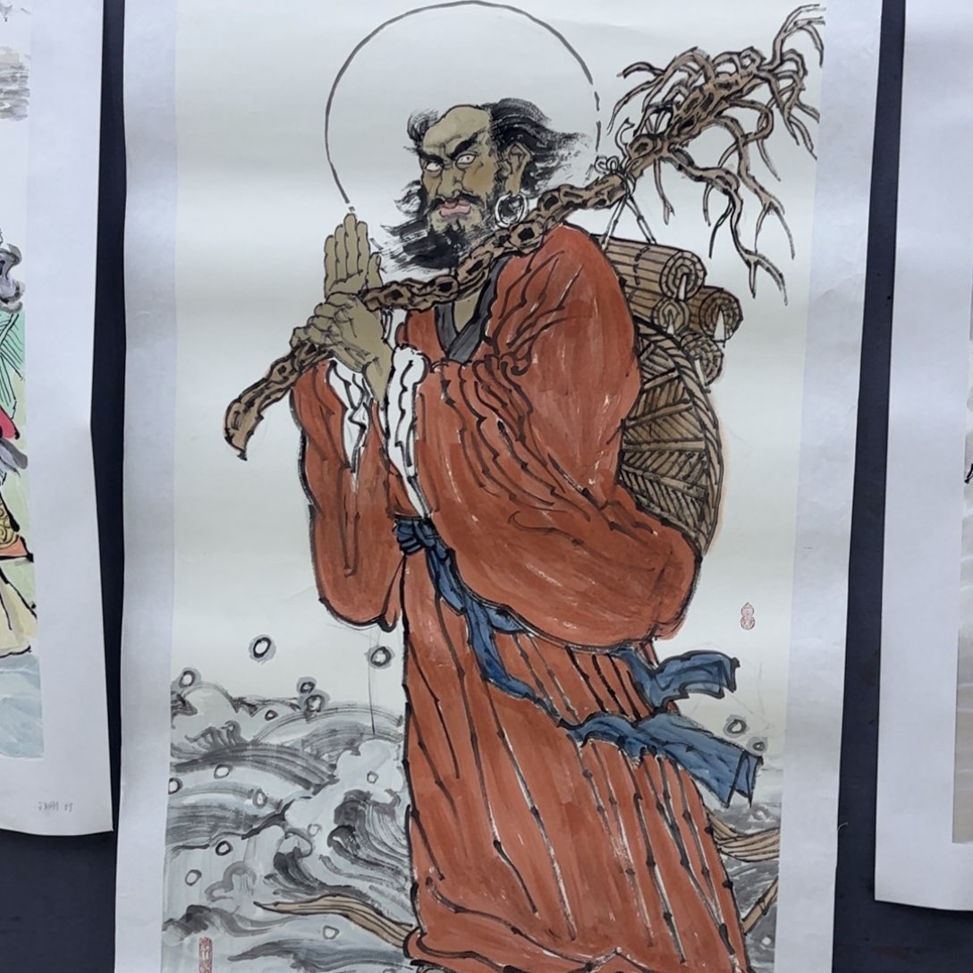 风***边国画杨济淮四尺艺