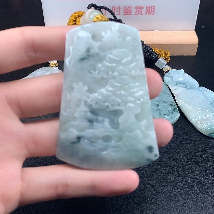 翡翠未镶嵌颈饰天然保真a货翡翠