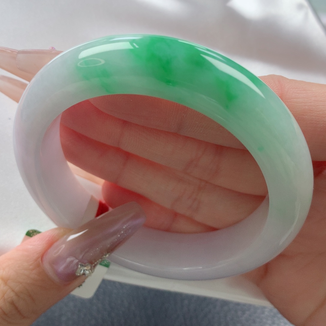 未镶嵌手镯翡翠缅甸天然翡翠A货53.4