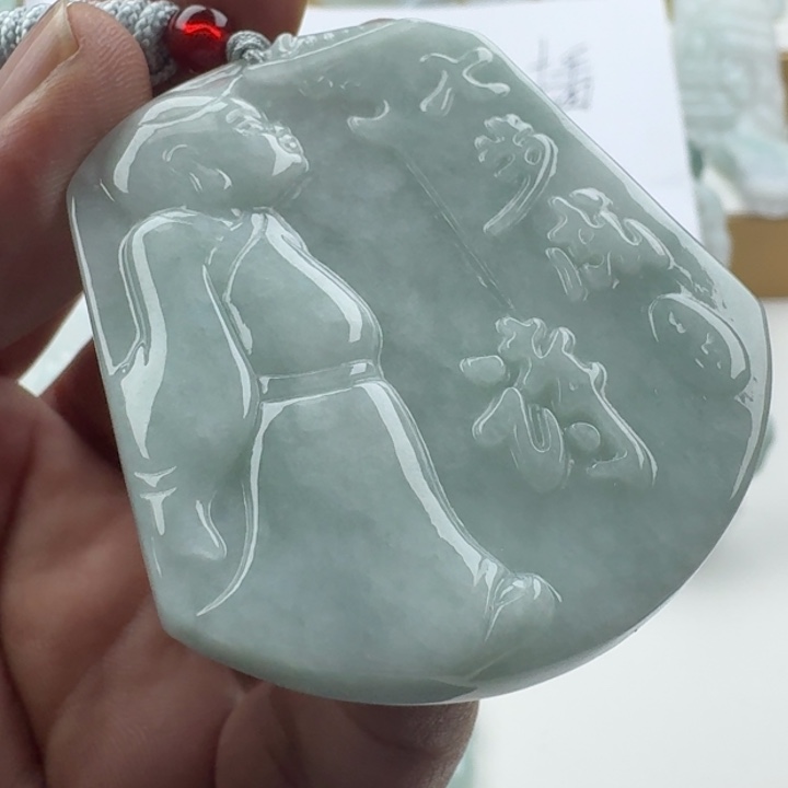 翡翠未镶嵌颈饰天然缅甸A货翡翠