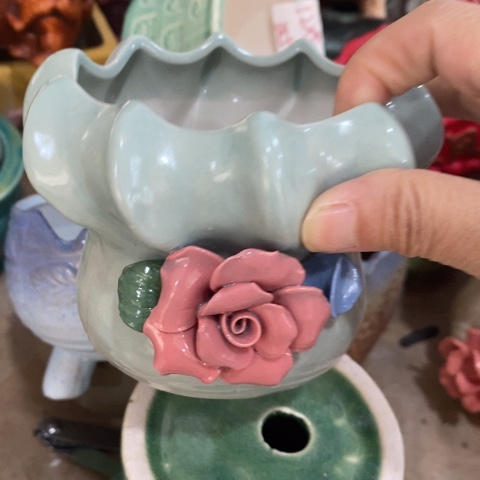 捏花蓝色火锅3131331313