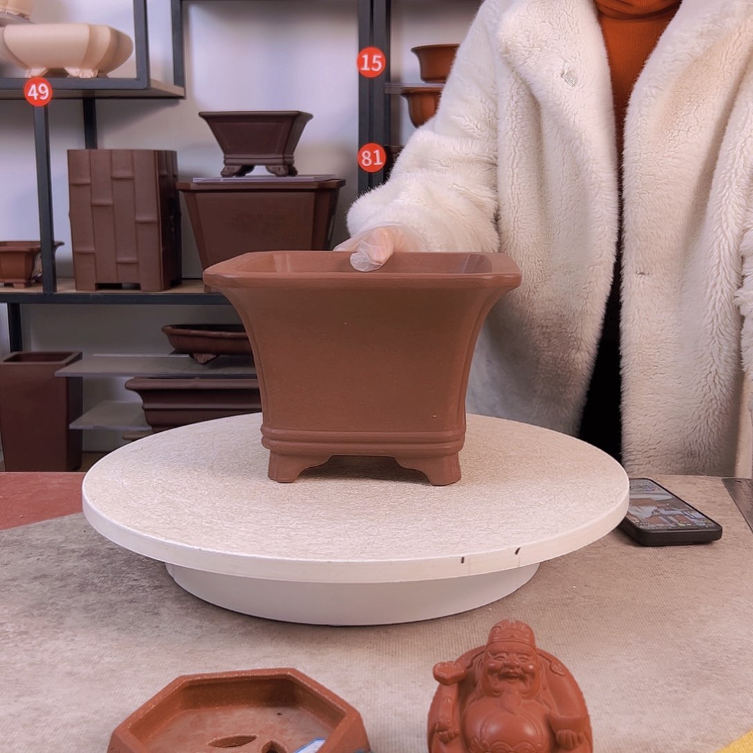 紫砂花盆内口19内深14