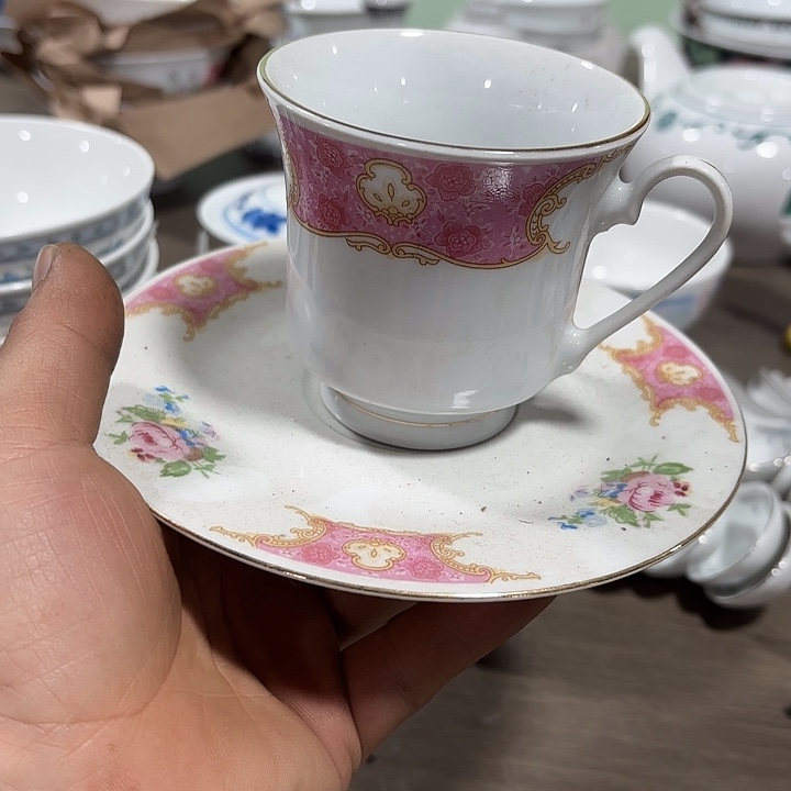 陶咖啡杯碟，咖啡，杯碟咖啡，杯碟微瑕