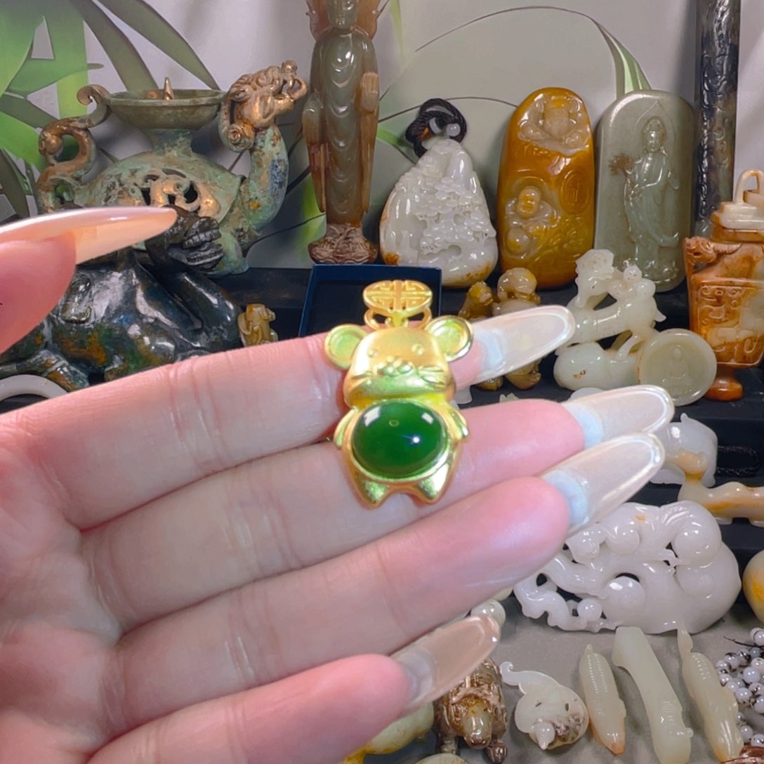 和田玉挂件未镶嵌4