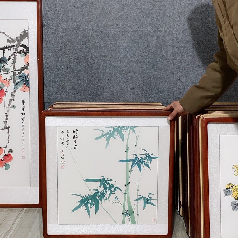 【闪购商品】国画书画作品带框65×65厘米