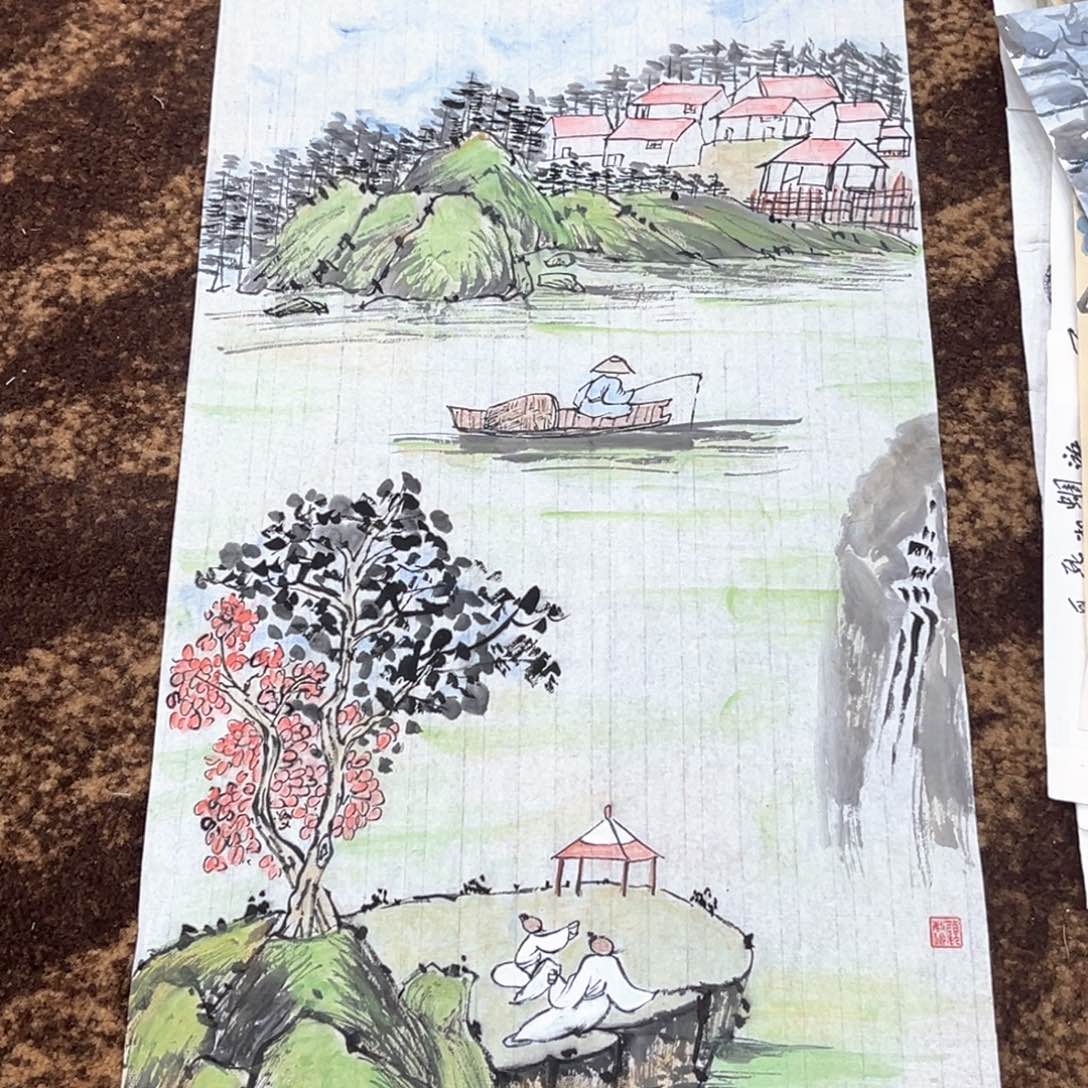 国画顾敏珍老师四尺四开绘画