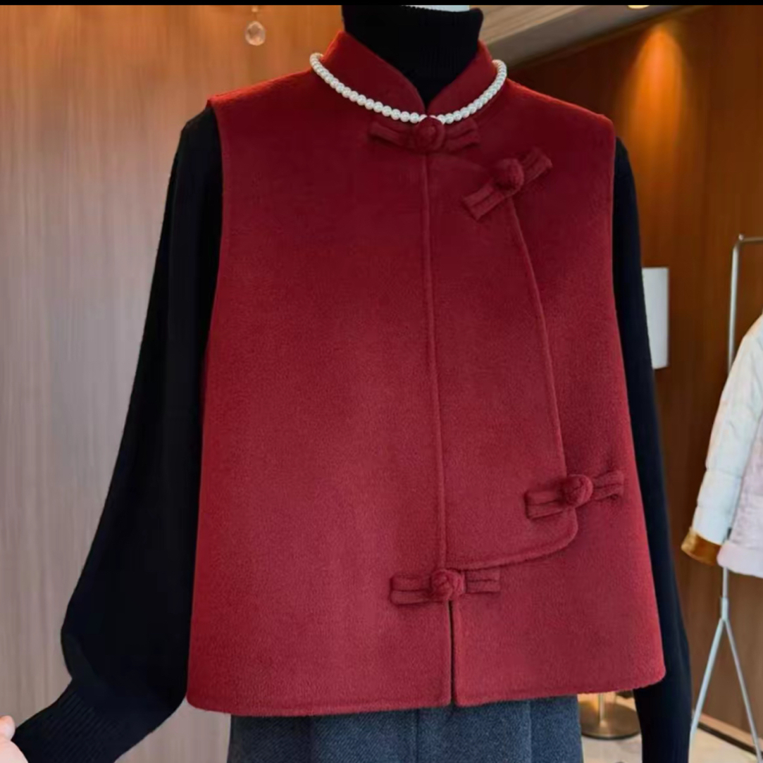 2025新中式国风马甲229复古双面百搭