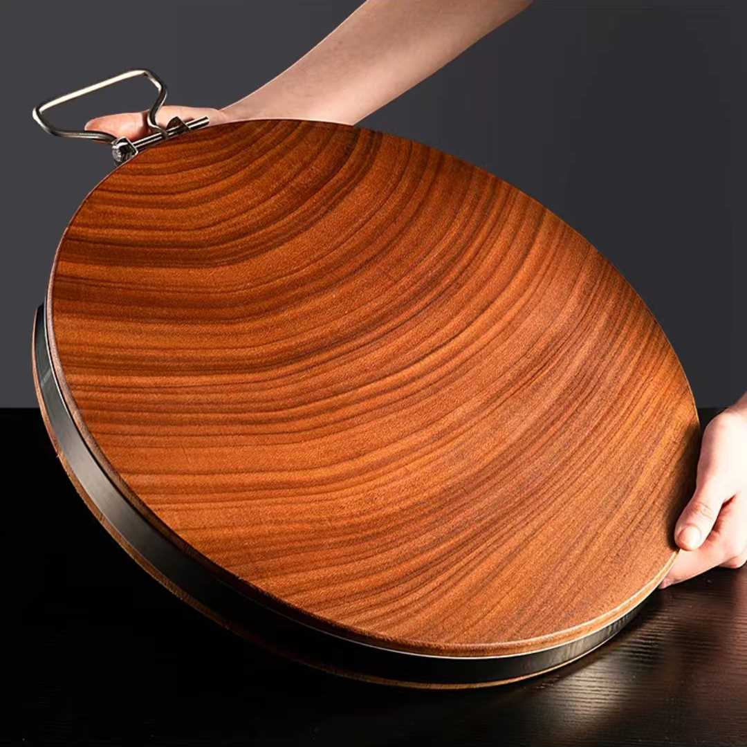 【铁木圆形】正宗铁木砧板防霉抗菌案板家用切菜板实木圆形菜墩刀板