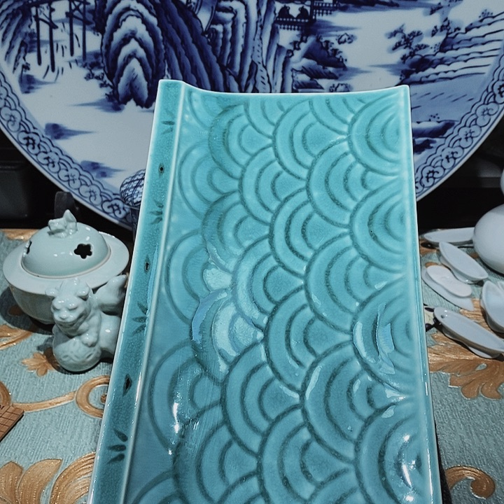 瓷片新年快乐万事如意