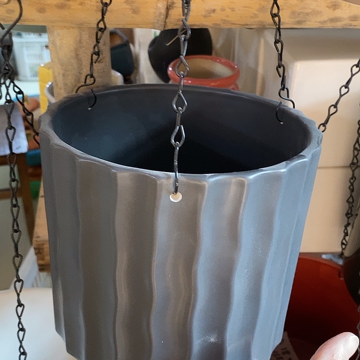 陶盆有孔 瑕疵针孔漏釉介意勿拍外高 16外口18