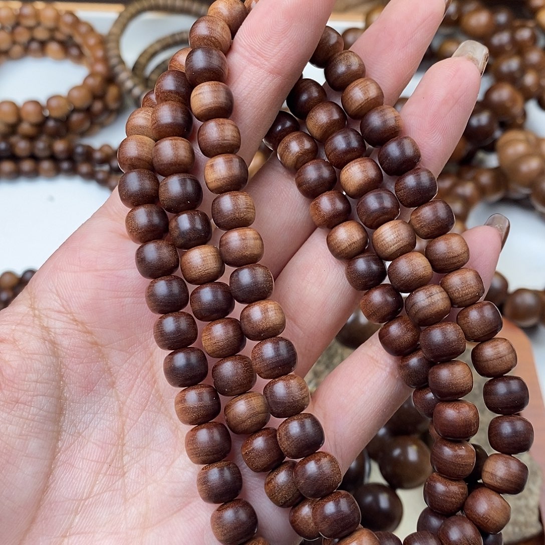 白***²檀香木无事牌全沉水7*8印度迈索尔檀香王