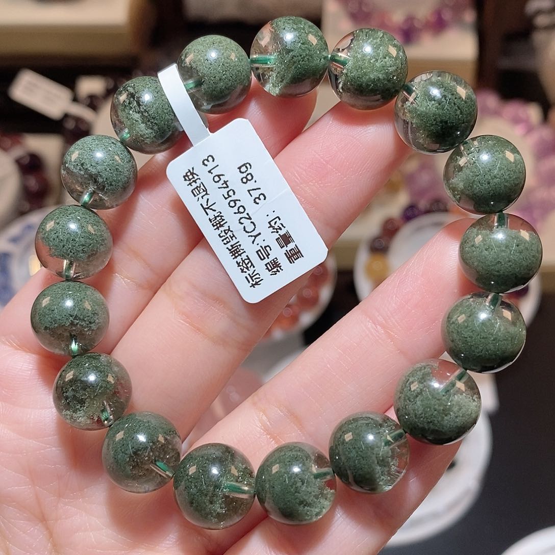 水晶手链未镶嵌F绿幽灵11.5