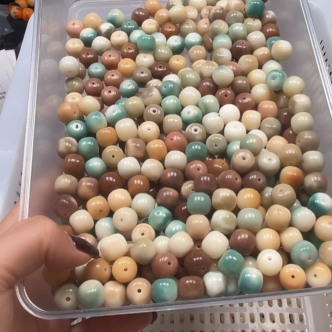 手串菩提根/象牙果瑕疵12家莫奈桶380颗有裂不售后