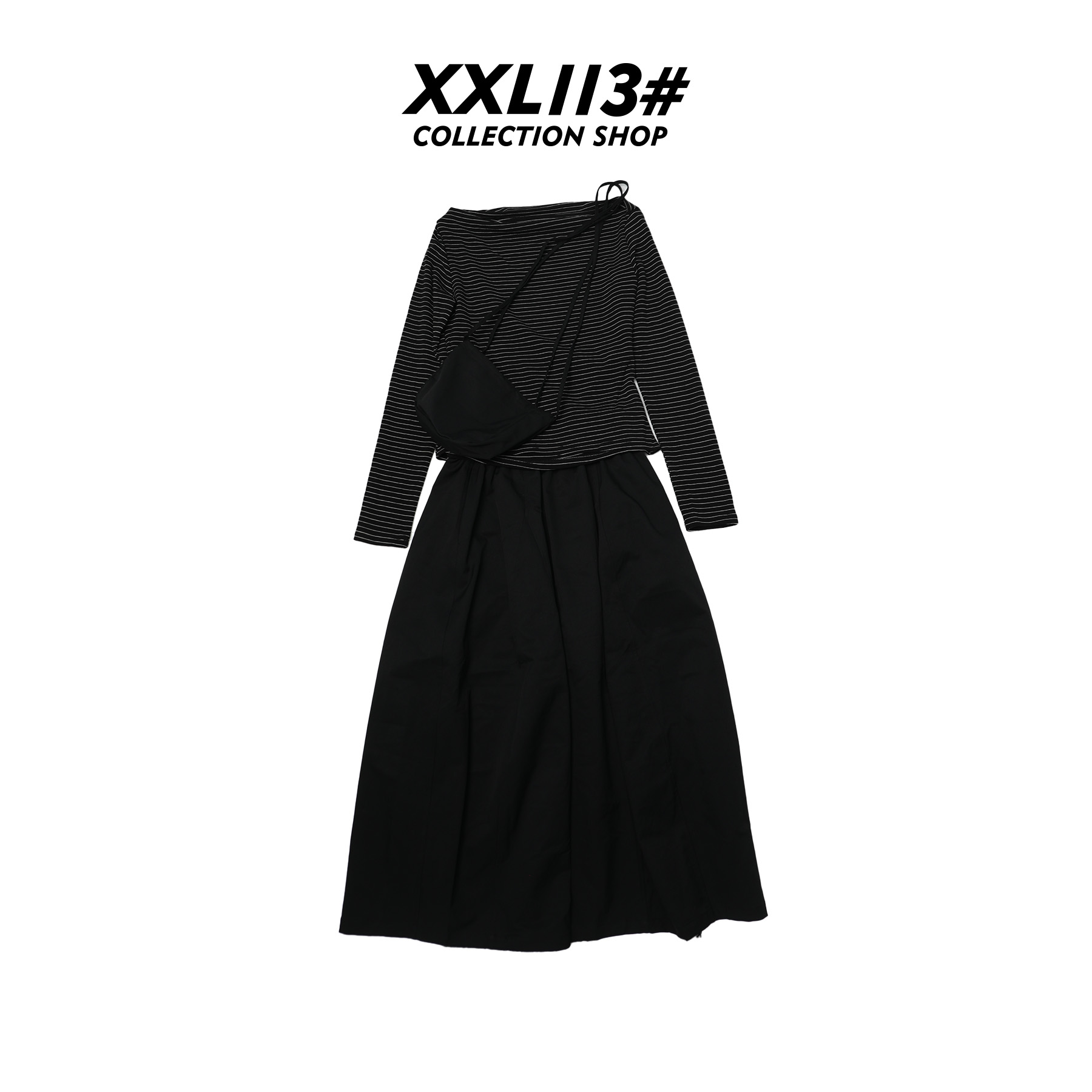 113* CENTRALIZED SHOP轻熟风休闲风时尚套装黑色X5F08H6783