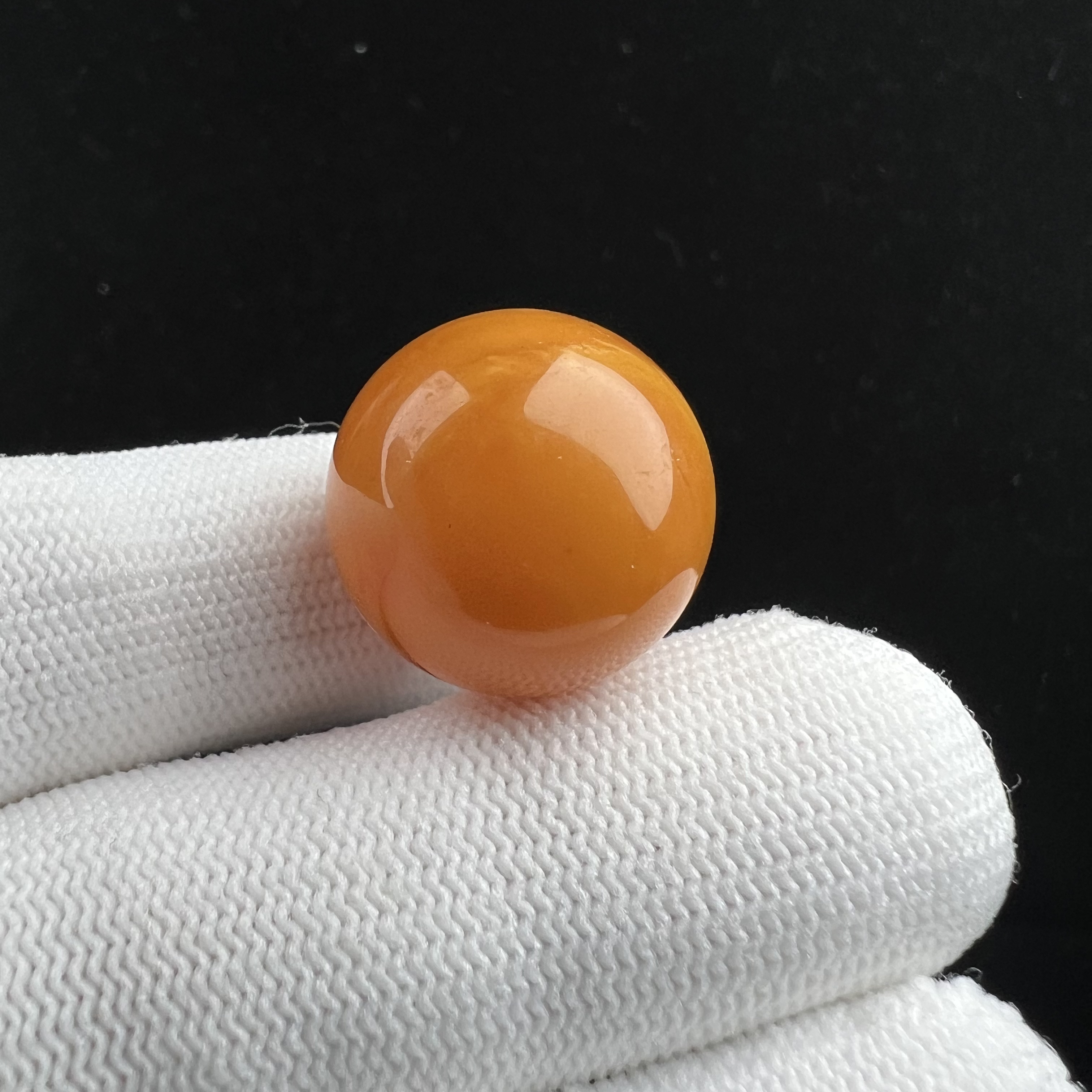 B1270 特价有瑕 天然蜜蜡圆珠19.2 mm 支持复检 假一发四