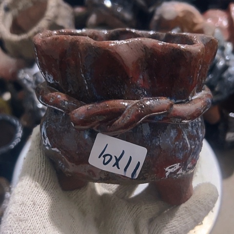粗陶花盆手工花盆制作