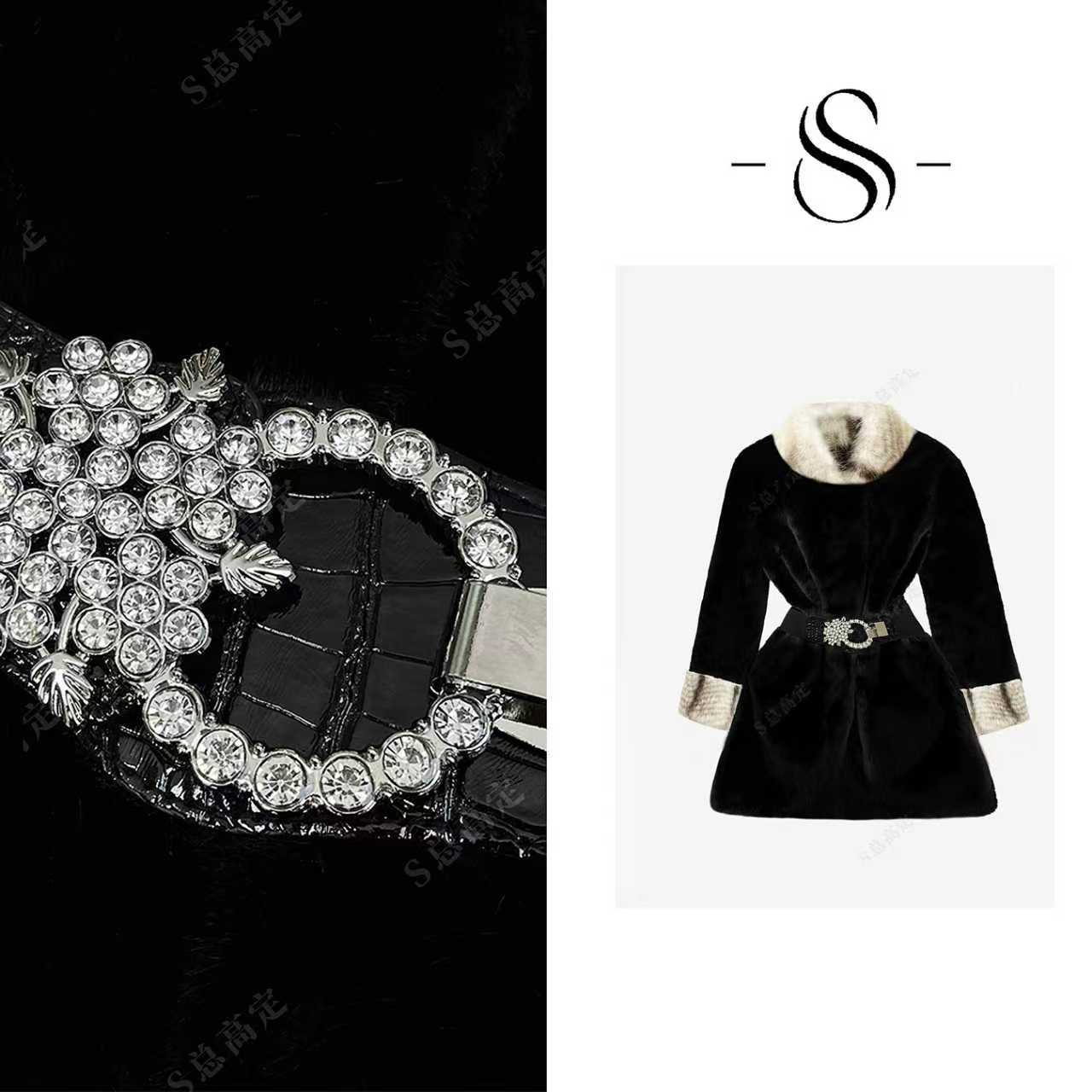 【妮妮】冬季新款法式高奢重工拼接设计气质显瘦短外套D0150