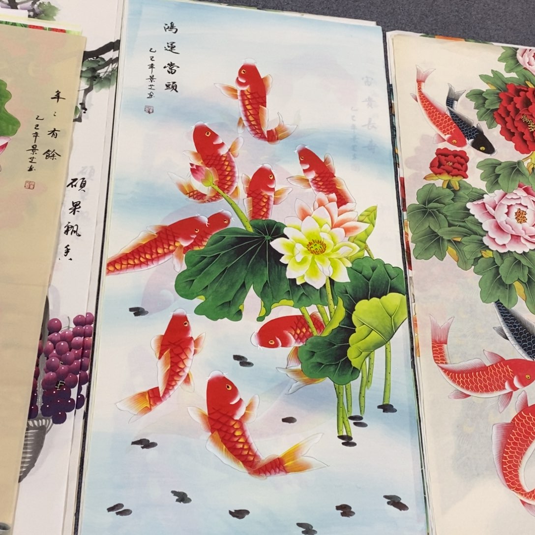 国画尺寸140✖️70四尺工笔手绘画