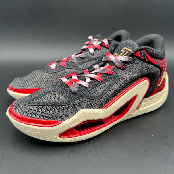 （43码）Jordan 塔图姆1篮球鞋/黑金红/二手正品/DX6734-001