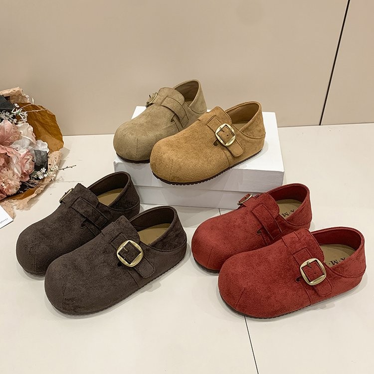 【卡比巴拉】勃肯鞋女厚底内增高大头丑萌鞋2025新款复古两穿懒人鞋