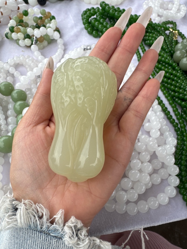 高端精品白菜手把件