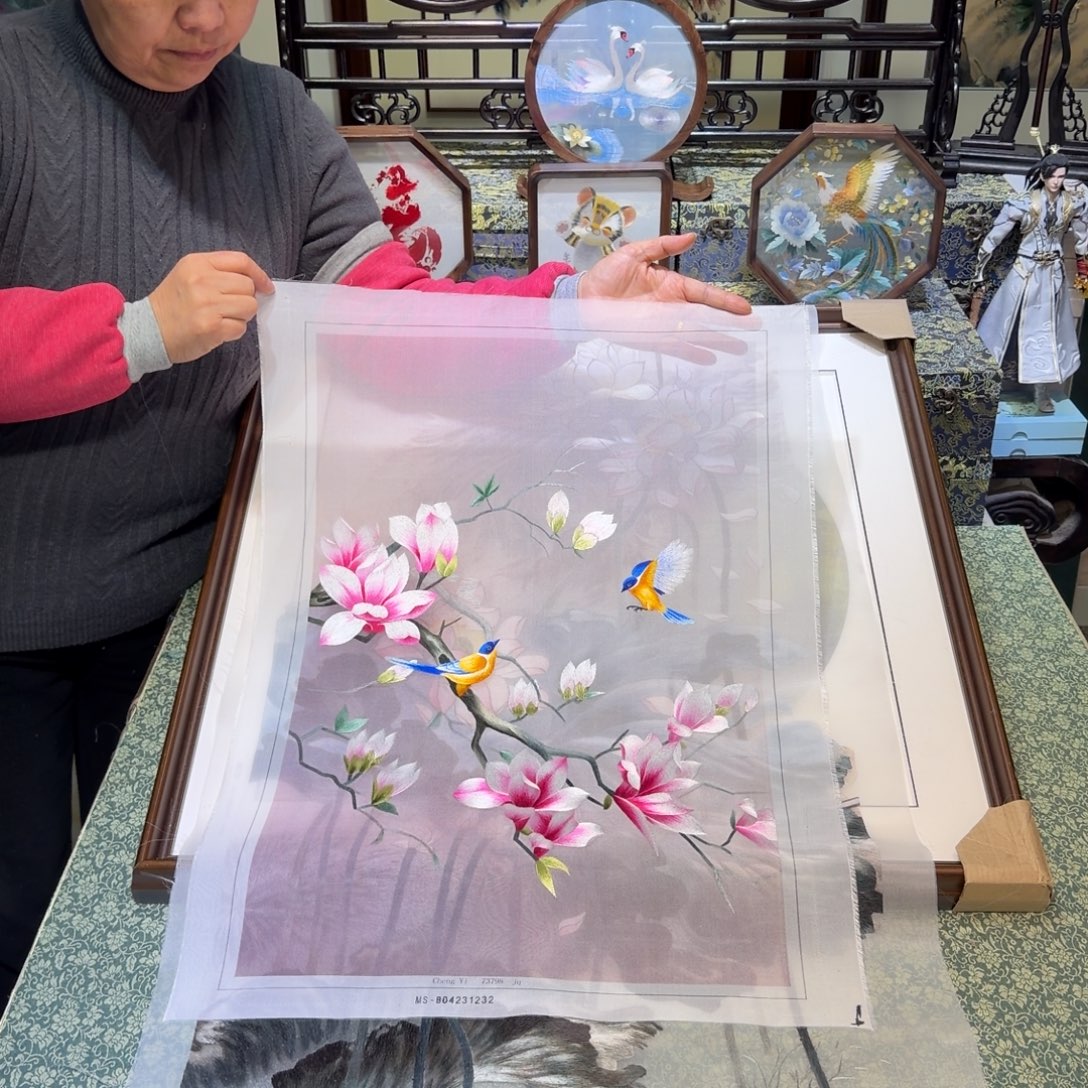 刺绣手工苏绣工艺单面绣片