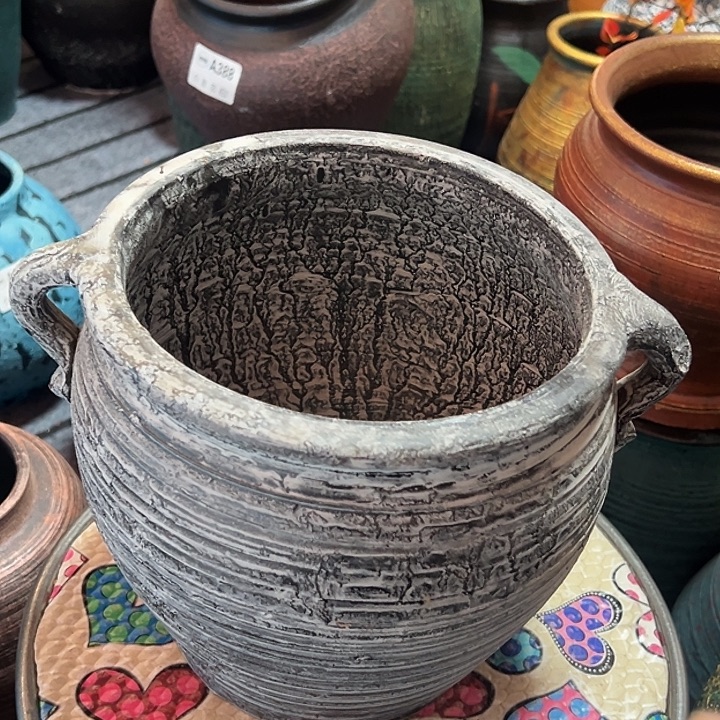 灰色双耳高19口19口不圆