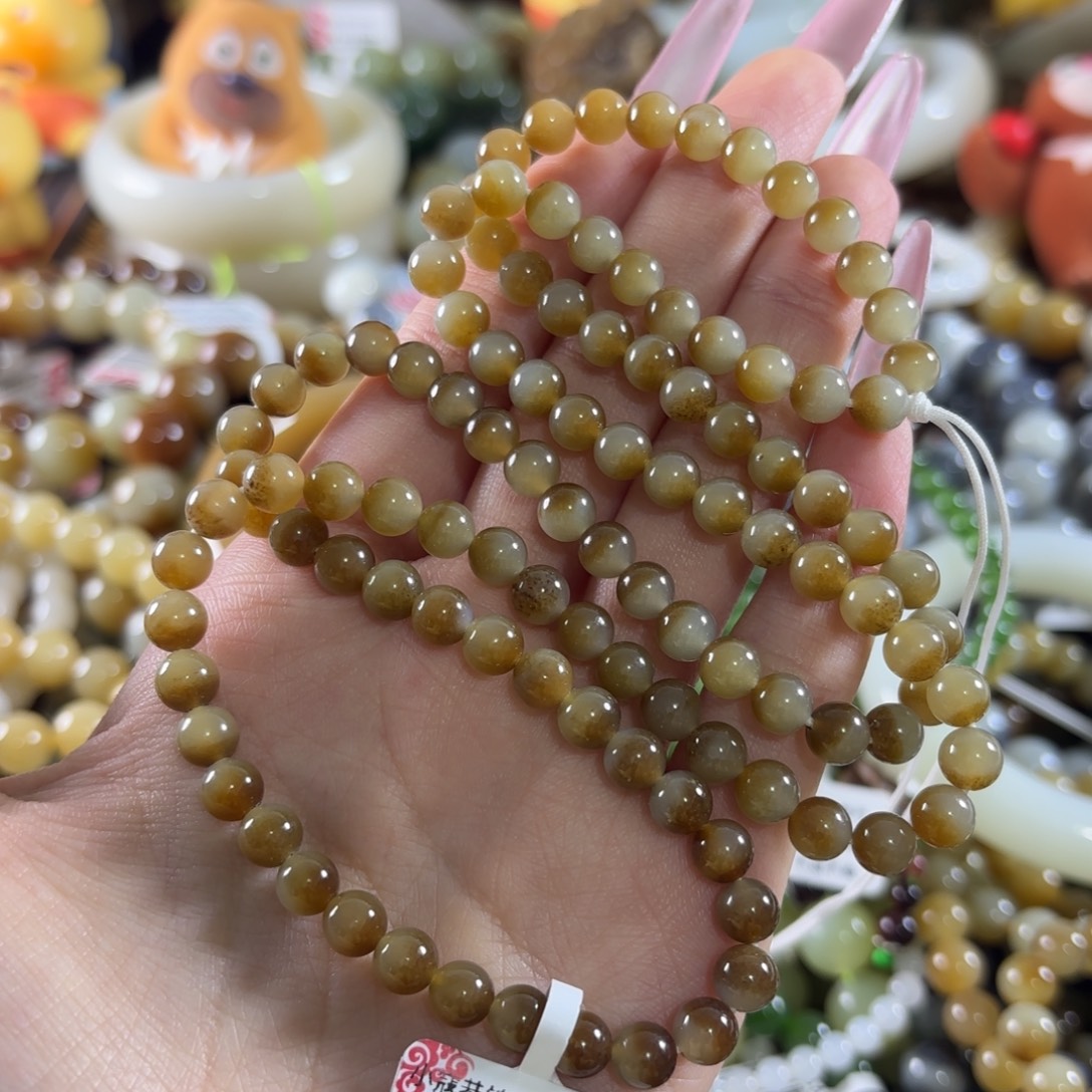 m***~和田玉未镶嵌手链171