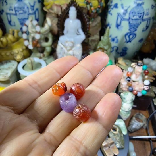 军***定玛瑙/玉髓未镶嵌戒指精美物品精美物品