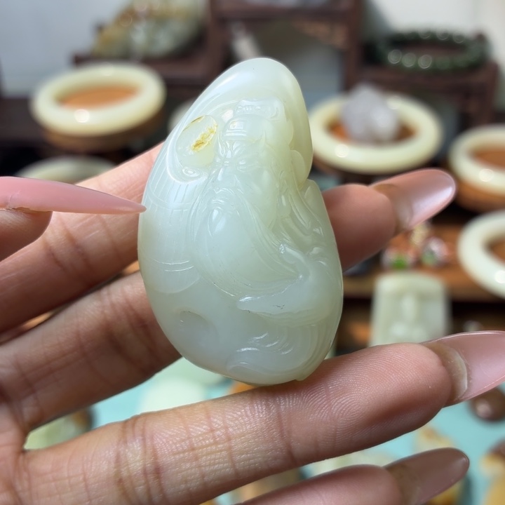 和田玉未镶嵌摆件