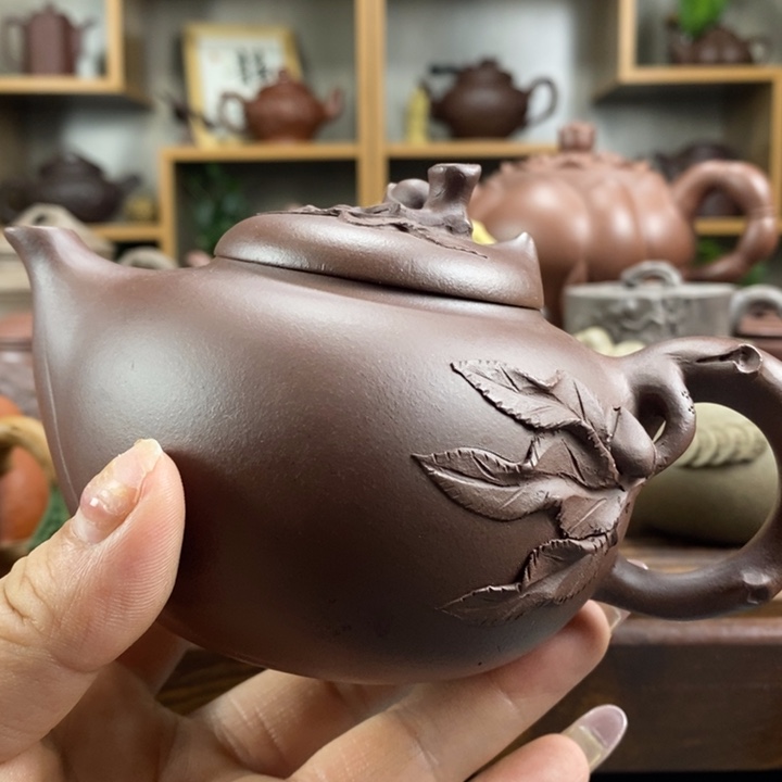 紫砂茶壶福**.原矿紫砂壶