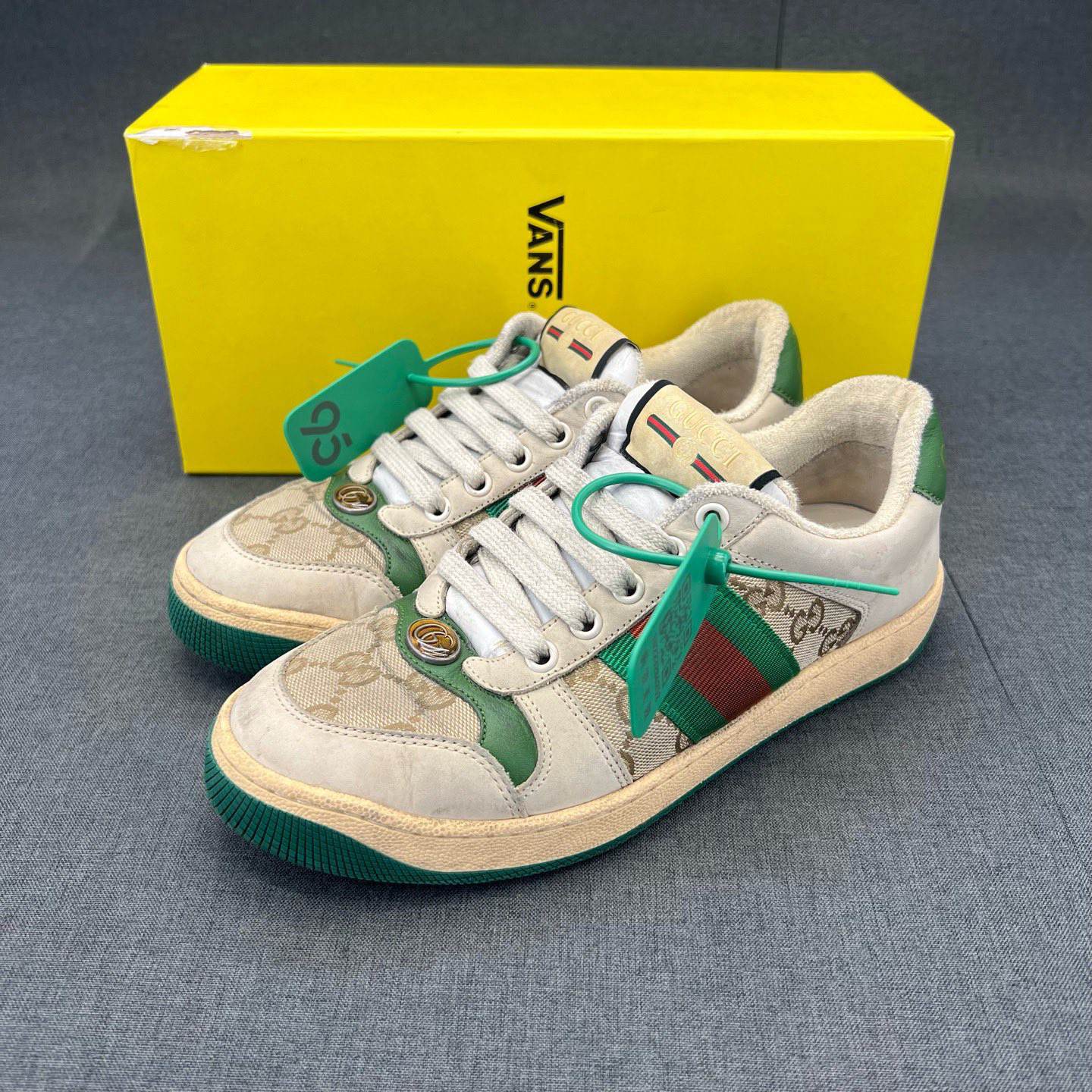 95新 GUCCI/古驰 码数36 gucci 脏脏鞋 绿 原盒