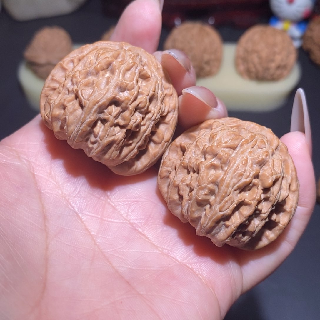 文玩核桃把件全品白狮子38