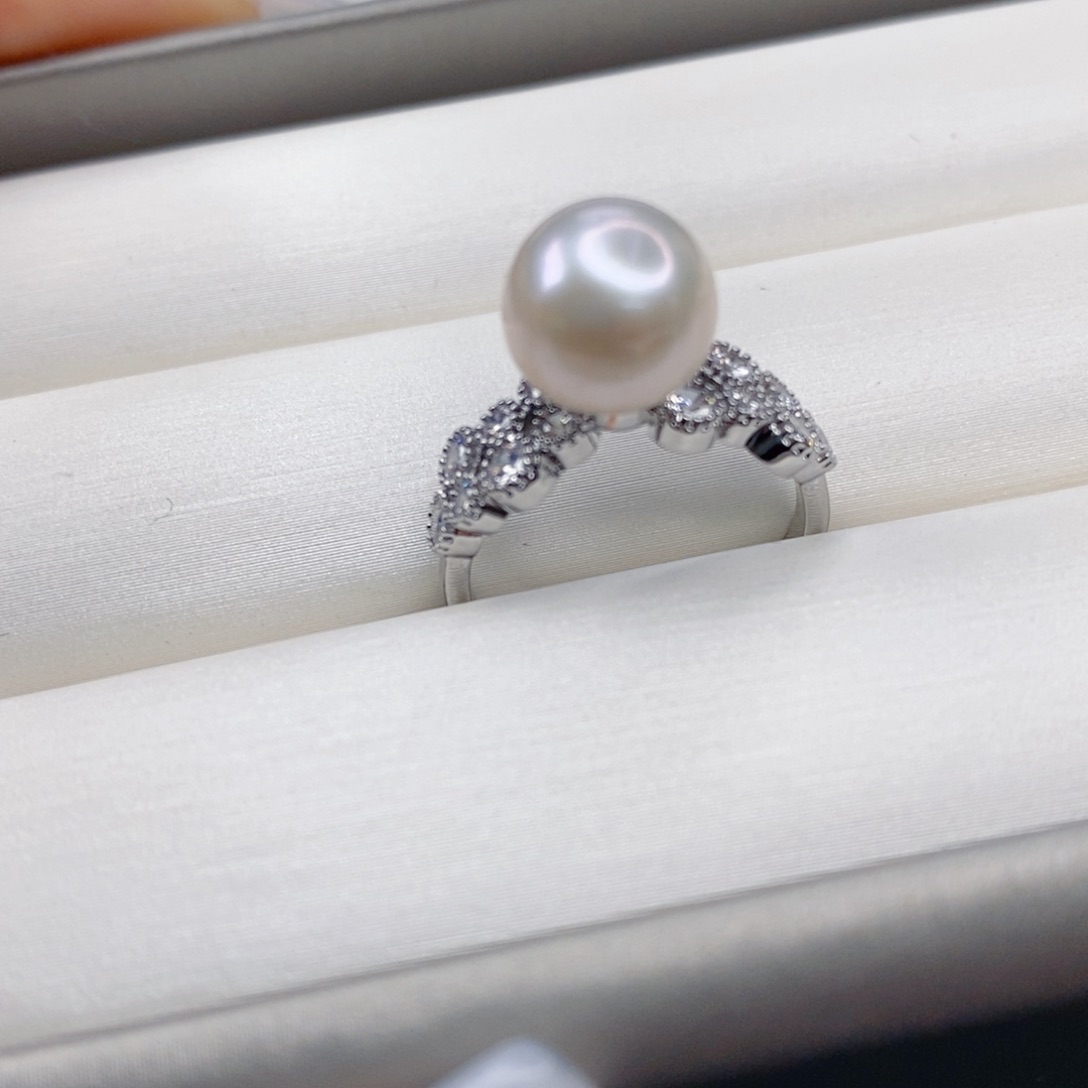 淡水珍珠戒指合金