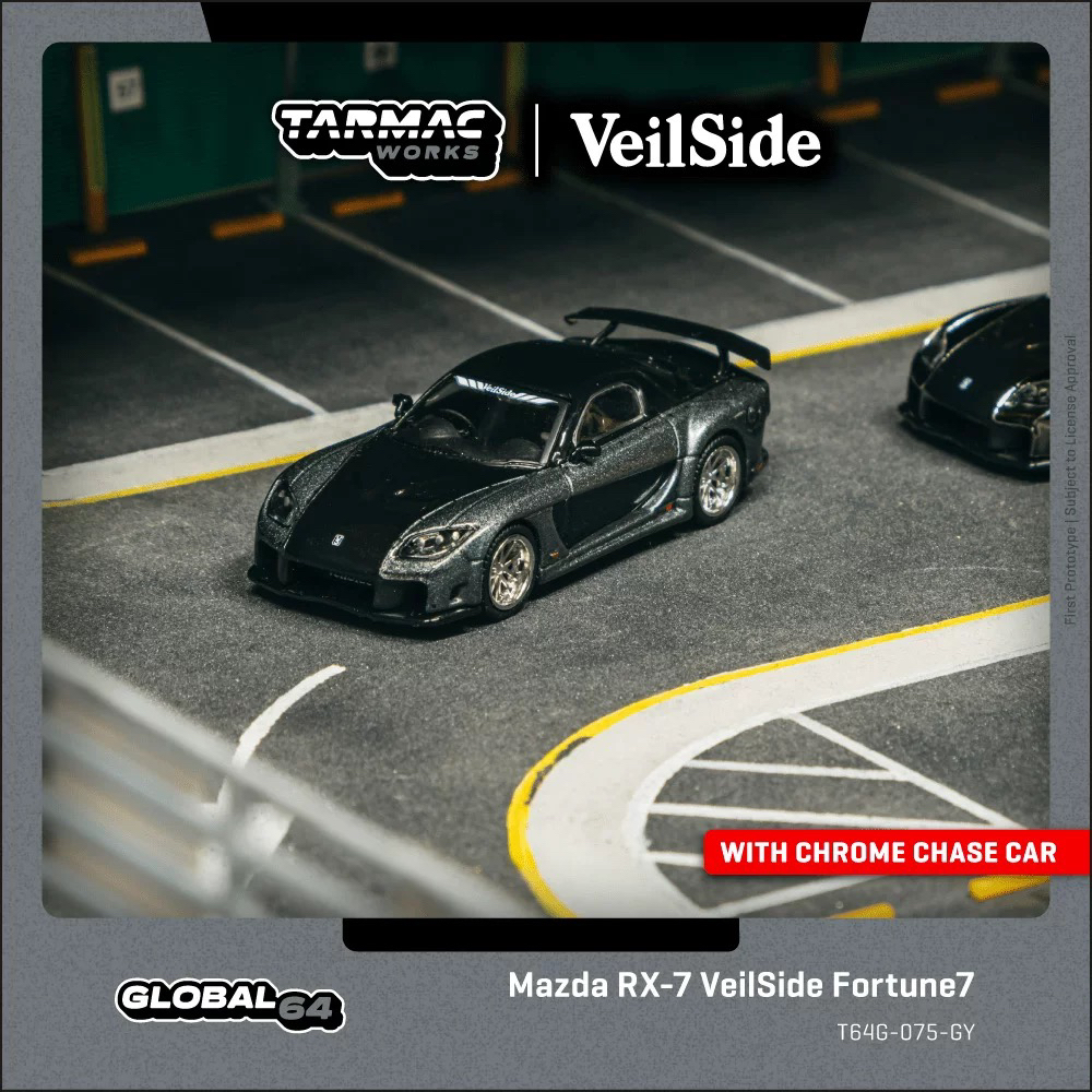 现货 TW 1:64 马自达Mazda RX-7 VeilSide Fortune7 合金收藏车模