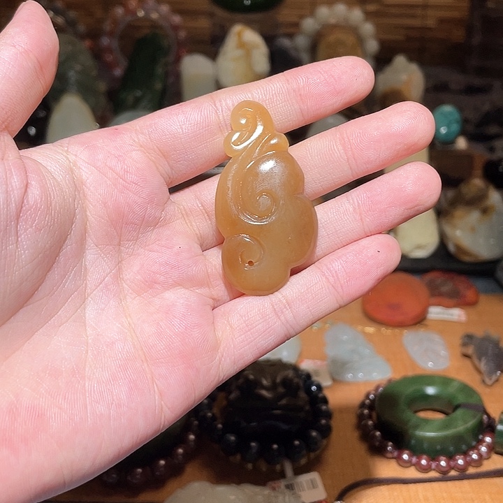 颈饰未镶嵌和田玉黑*手吊坠