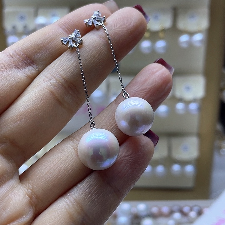 淡水珍珠银S925镶嵌颈饰