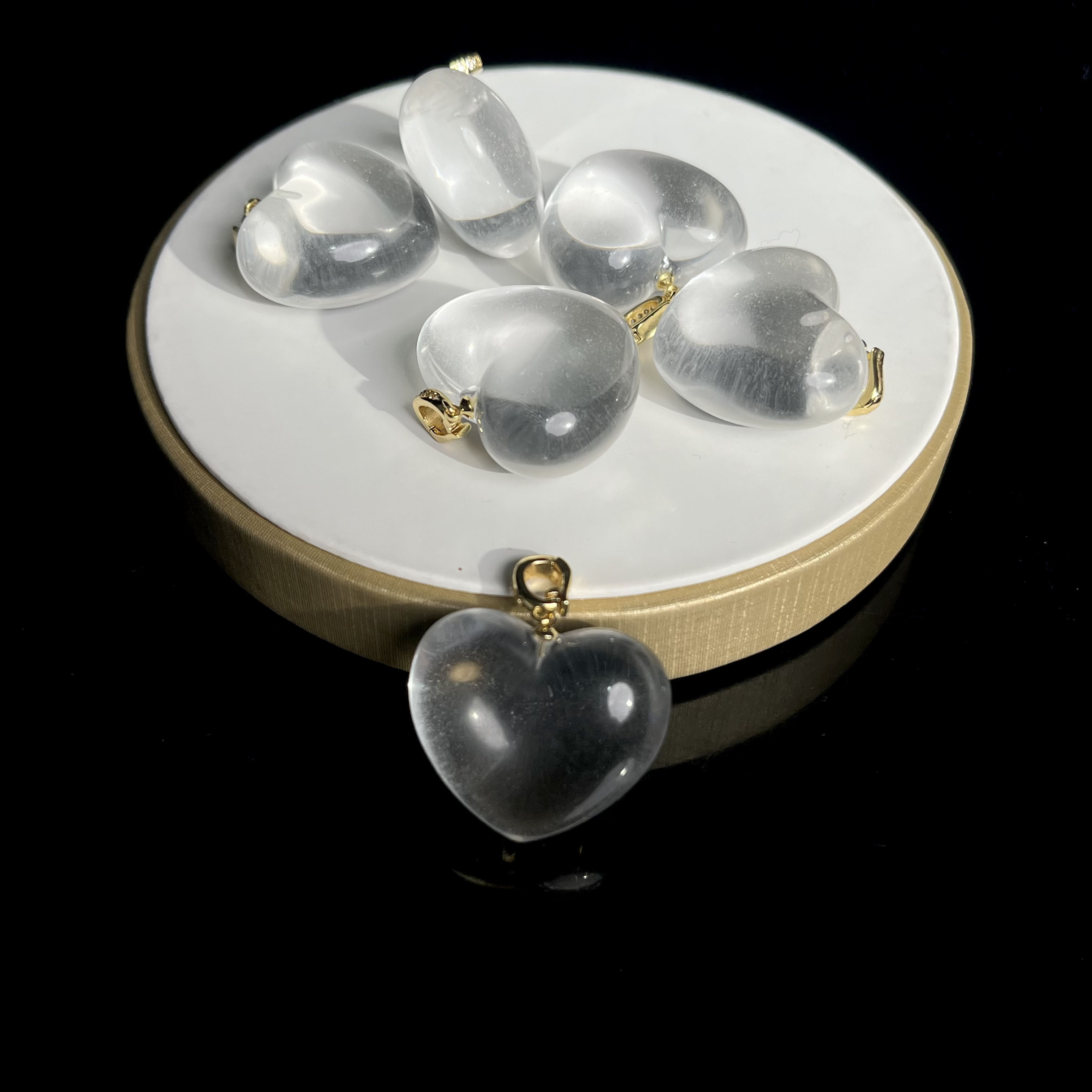 天然白水晶爱心款吊坠YC462多样性发其一