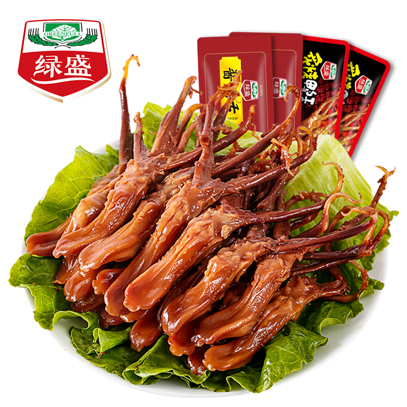 【直播间抢购】绿盛酱鸭舌18g（大鸭舌头）温州特产休闲食品零食
