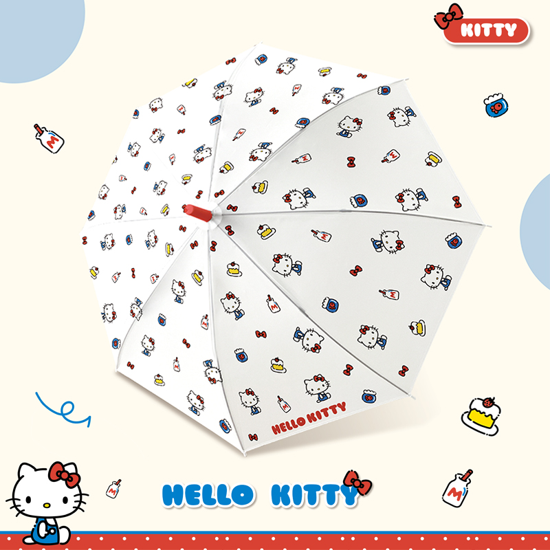 Hello Kitty正版授权雨伞可爱高颜值女生半自动长柄伞