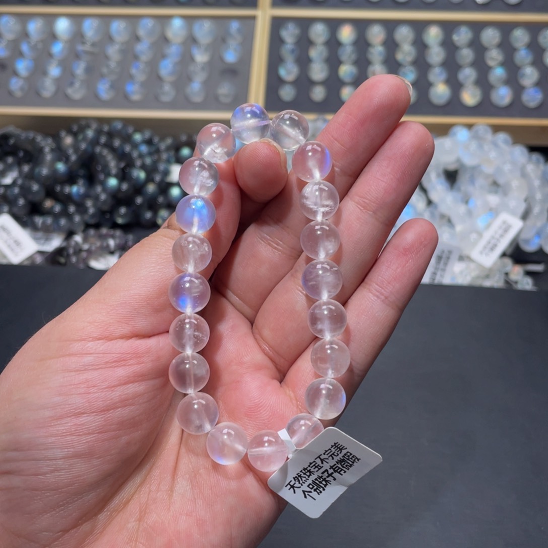 手链未镶嵌长石1****默蓝月光手链10mm