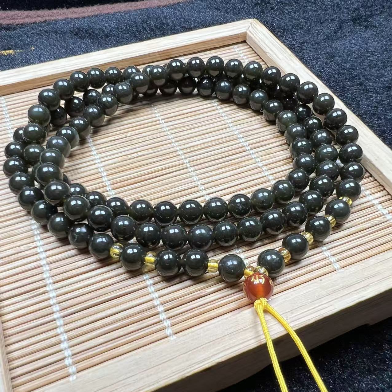 55天然和田玉黑糖项链 多样性随机发货拍一发一