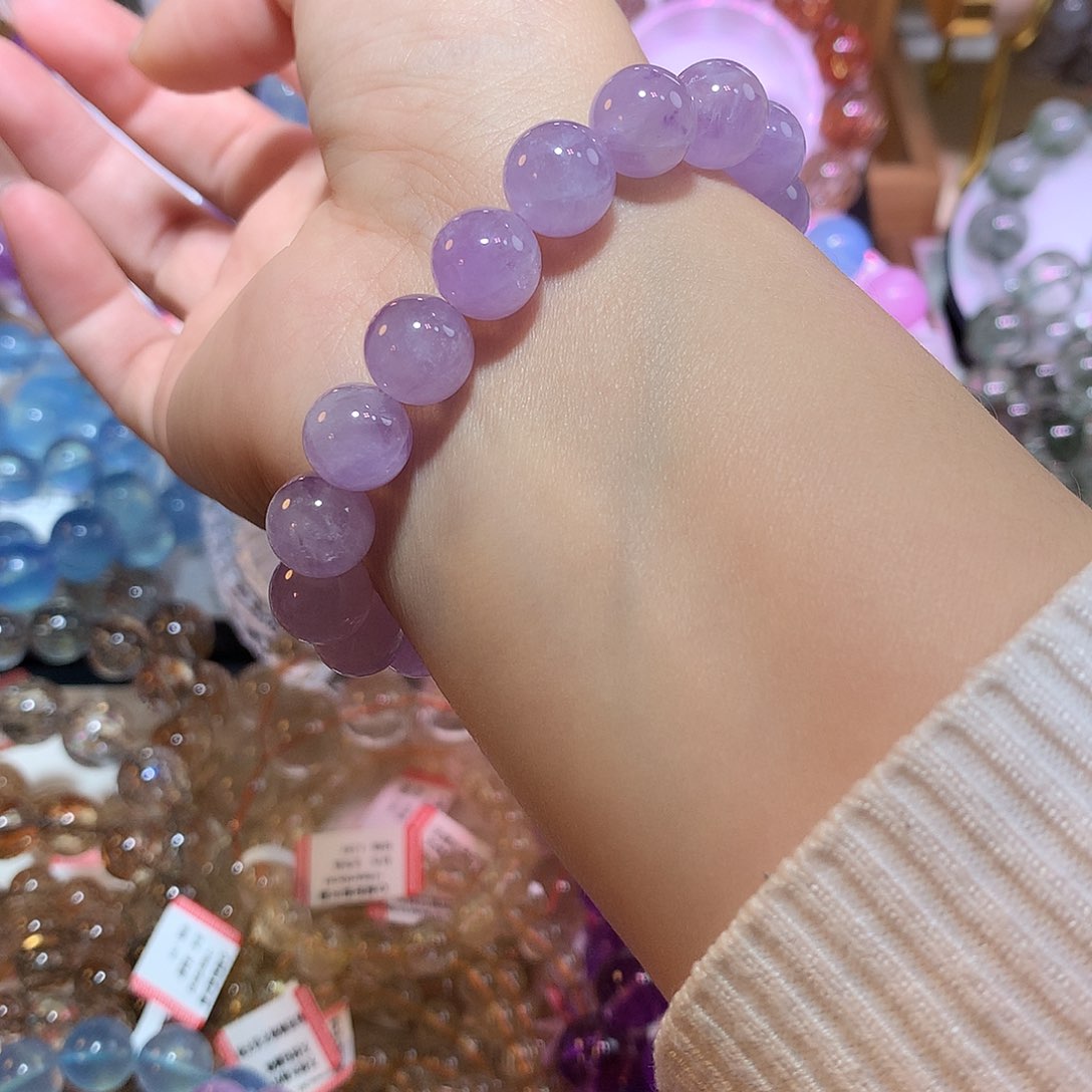 水晶手串未镶嵌薰衣草10mm